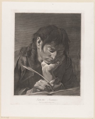 Havari Yuhanna Sanctus Joannes (nesne üzerindeki başlık) Havariler (dizi adı) by Giovanni Marco Pitteri