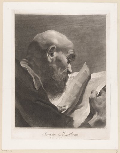 Havari Matta Sanctus Matthaeus (nesne üzerindeki başlık) Havariler (dizi adı) by Giovanni Marco Pitteri