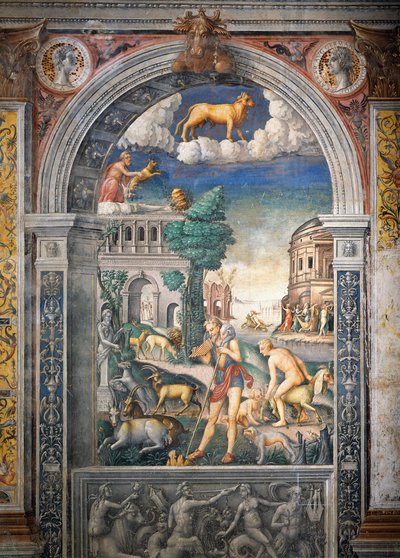 Fresk Giovanni Maria Falconetto (1468-1535), Zodyak Salonu, Palazzo D