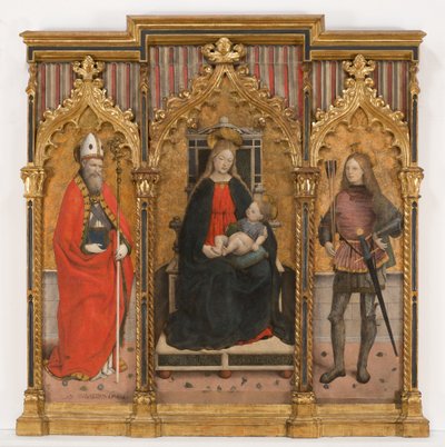 Madonna, Çocuk ve Azizler Ubaldo ve Sebastian ile tahta çıktı by Giovanni Martino Spanzotti