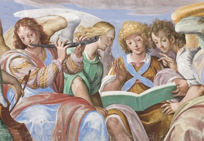 Şarkı söyleyen ve oynayan melekler (3496733 detayı) by Giovanni Mauro della Rovere