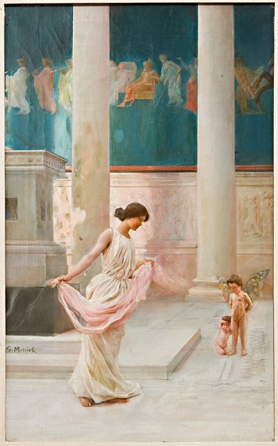 Peçe ile dans (tuval üzerine yağlı boya) by Giovanni Muzzioli