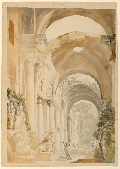 Figürlü Roma Harabeleri by Giovanni Paolo Panini