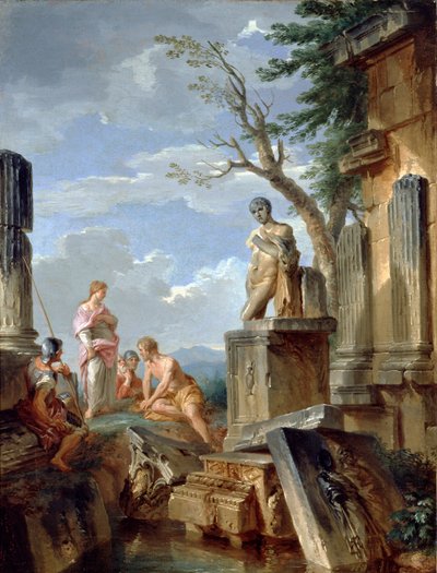 Sibyl ve diğer Figürlerle Harabeler, c1720 by Giovanni Paolo Panini