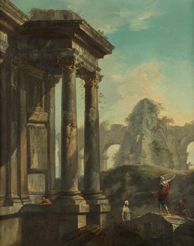 Roma harabe manzarası by Giovanni Paolo Pannini