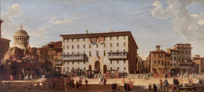 İspanyol Merdivenlerinde Bir Festival, Roma by Giovanni Paolo Pannini