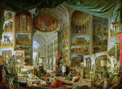Antik Roma Manzaraları Galerisi by Giovanni Paolo Pannini