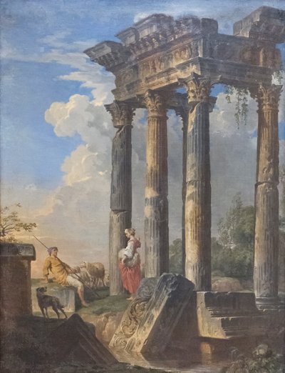 Çobanlar ile harabeler by Giovanni Paolo Pannini