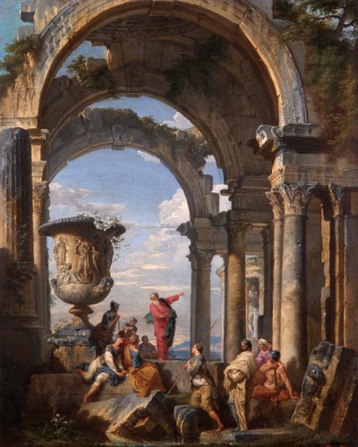 Aziz Paul Atina'da Vaaz Veriyor by Giovanni Paolo Pannini