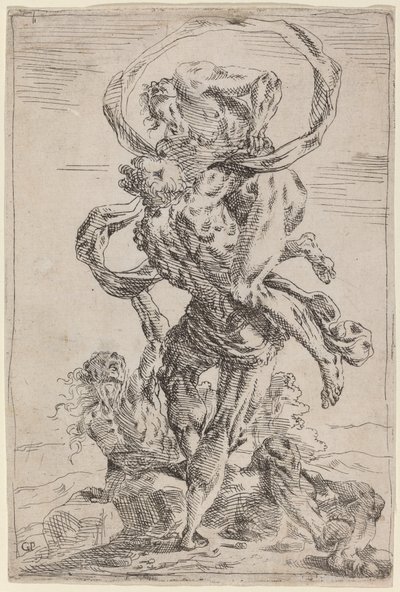 Herkül ve Anteus by Giovanni Pietro Possenti