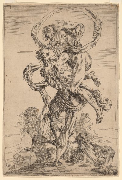 Herkül ve Anteus by Giovanni Pietro Possenti