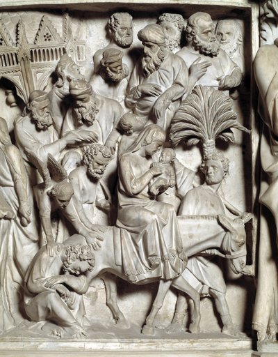 Giovanni Pisano (1248-1314) tarafından gerçekleştirilen Sandalye kabartmalarının detayı: Mermer minber kabartmalarının detayı, Mısır