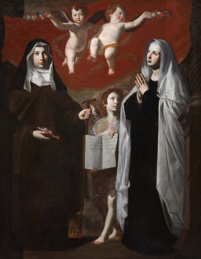 Macaristan Aziz Elizabeth ve Roma Aziz Frances, 1634 by Giovanni Ricca