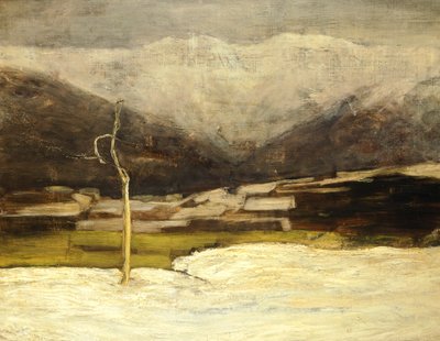 Savognino Manzarası by Giovanni Segantini