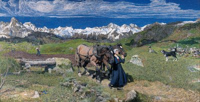 Alplerde Bahar, 1897 by Giovanni Segantini