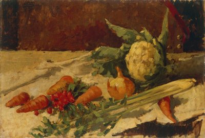 Havuçlu natürmort, Giovanni Segantini (1858-1899), tuval üzerine yağlı boya, 51x75 cm by Giovanni Segantini
