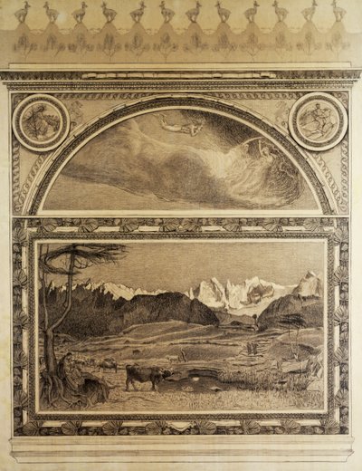 Alplerin Üç Parçası için Çalışma, Hayat by Giovanni Segantini