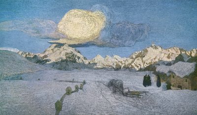 Alplerin Üç Parçası, ölüm, yaklaşık 1898, Giovanni Segantini (1858-1899), tuval üzerine yağlı boya by Giovanni Segantini