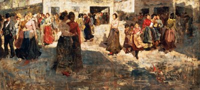 Pirelli fabrikasından ayrılan işçiler by Giovanni Sottocornola