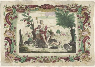 De verloren zoon als zwijnenhoeder Domuzları besleyen müsrif oğul (nesnedeki başlık) by Giovanni Volpato (possibly)