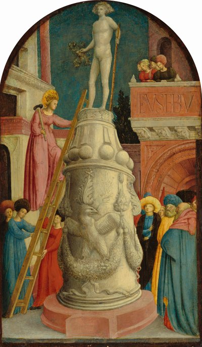 Aziz Apollonia Bir Pagan İdolü Yok Eder, c. 14421445. by Giovanni d