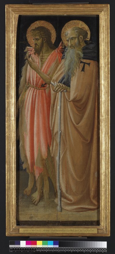 St John the Baptist ve St Anthony Abbot (panelde tempera ve altın) by Giovanni dal Ponte