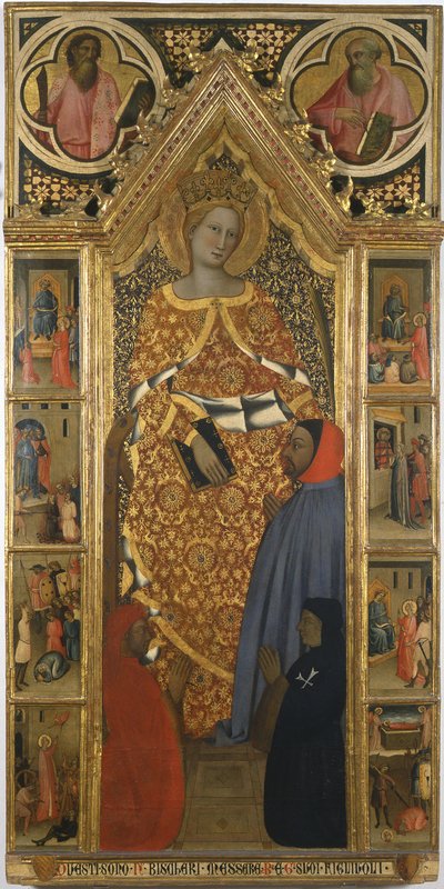 Aziz Catherine hayatından sahnelerle, 14. yüzyılın sonu by Giovanni del Biondo