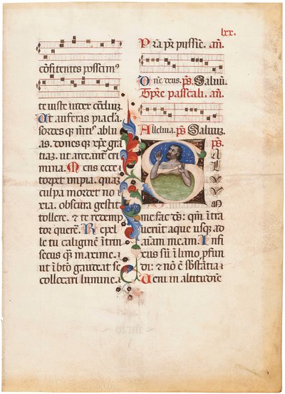 Denizdeki Mezmurcu, tezhipli notalı bir Breviary