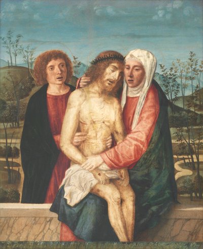 Bakire ve Aziz John ile Pietà by Giovanni di Niccolo Mansueti