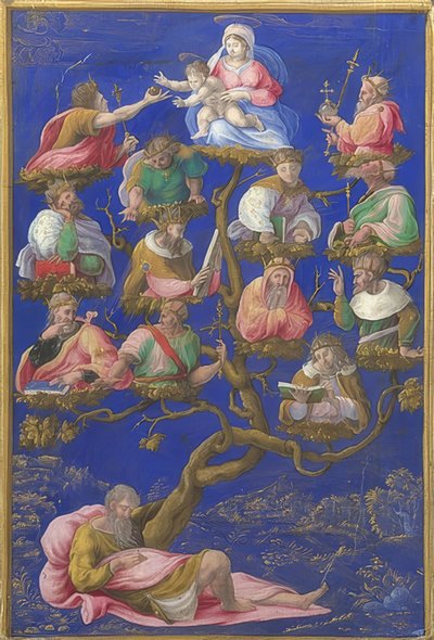 Jesse ağacı. 1535 civarında by Girolamo Genga
