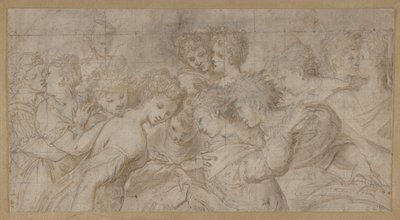 Kucaklayan Kadın Figürleri, Bazıları Elinde Müzik Notası., 1570-73. by Girolamo Mirol.