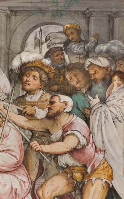 Orta Nef, Dördüncü Güney Açıklığı, Dikenlerin Taç Giymesi, Girolamo Romanino by Girolamo Romanino