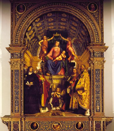 Madonna ve Azizler by Girolamo Romanino