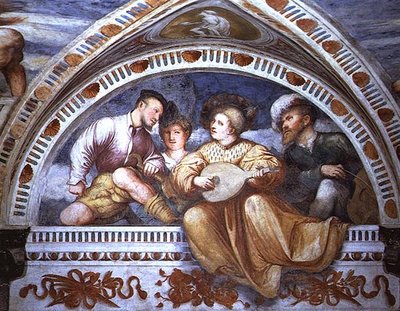 Konser: yaylı çalgılar, lunette by Girolamo Romanino