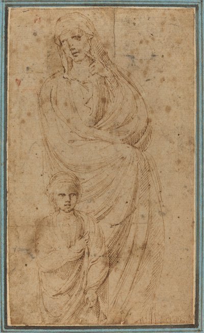 iki figür by Girolamo da Carpi
