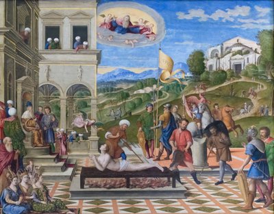 Aziz Lawrence'ın Şehitliği by Girolamo da Santacroce