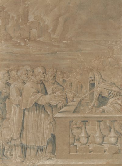 Kilise ve Devlet Üzerindeki Ölümün Zaferi Alegorisi, M.Ö. 1538-44. by Girolamo da Treviso