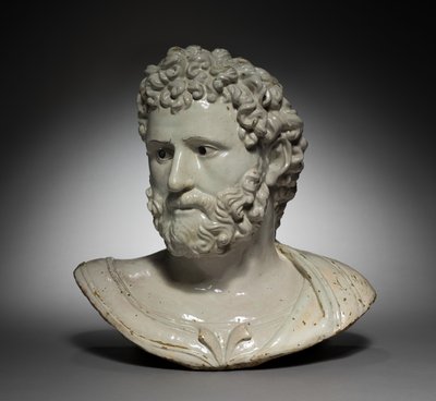 Klasik Bir Kahramanın veya İmparatorun Büstü by Girolamo della Robbia