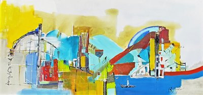 Los Colores D Ela Boca (tuval üzerine akrilik) by Gisela Gaffoglio