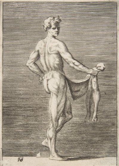 Yüzü yüzüülmüş adam, 1531-76. by Giulio Bonasone