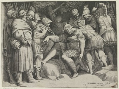 yaralı Scipio by Giulio Bonasone