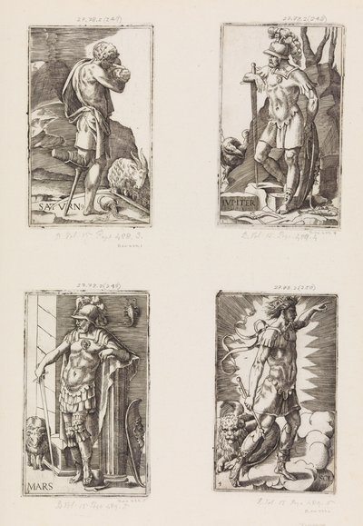 Jüpiter, Gezegenlerden, levha 2, 1530-70. by Giulio Bonasone