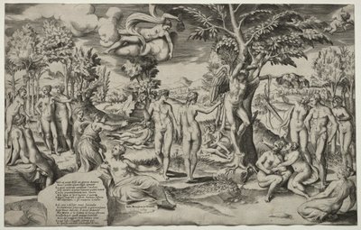 Elysian Tarlalarında Aşk, 1563. by Giulio Bonasone
