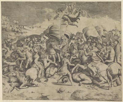 Milvian Köprüsü Savaşı by Giulio Bonasone
