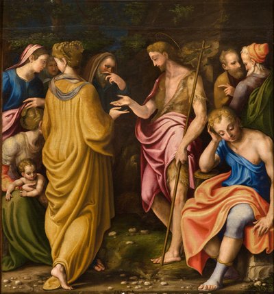 Our Lady of the People Şapeli, İlk açıklık güney tarafı, Julius Kampları, Vaftizcinin Vaazı 1569 by Giulio Campi