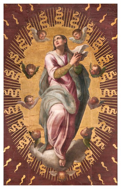Kanonların Kutsallığı, Giulio Campi 1568, Varsayımın Sancağı by Giulio Campi