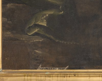 İmza, detay, Çocuklu Meryem Ana ve Aziz Firmus ve Aziz Rusticus (3704245 detayı) by Giulio Cesare Procaccini