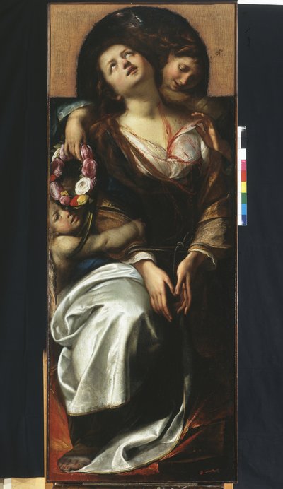 iki melek ile Aziz Cecilia by Giulio Cesare Procaccini