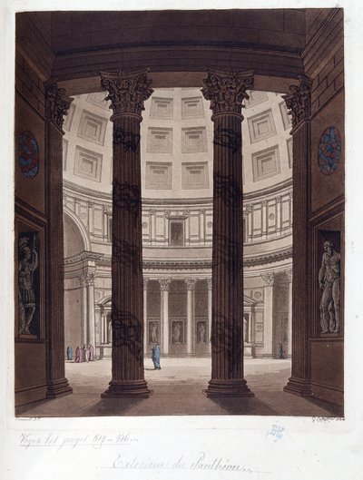 Roma Panteonunun İç Mekanı - Antik Roma Döneminde Roma Panteonunun İç Mekanı - “” Antik ve Modern Kostüm”de, Dr. Jules Ferrario, ed. Milano by Giulio Ferrario