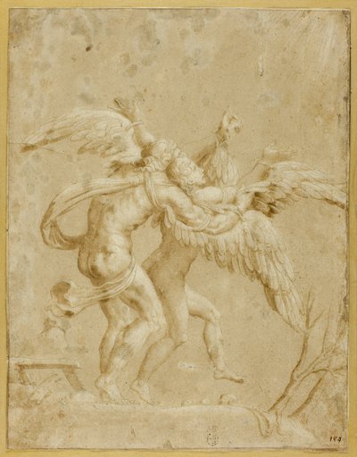 Daedalus ve İkarus by Giulio Romano